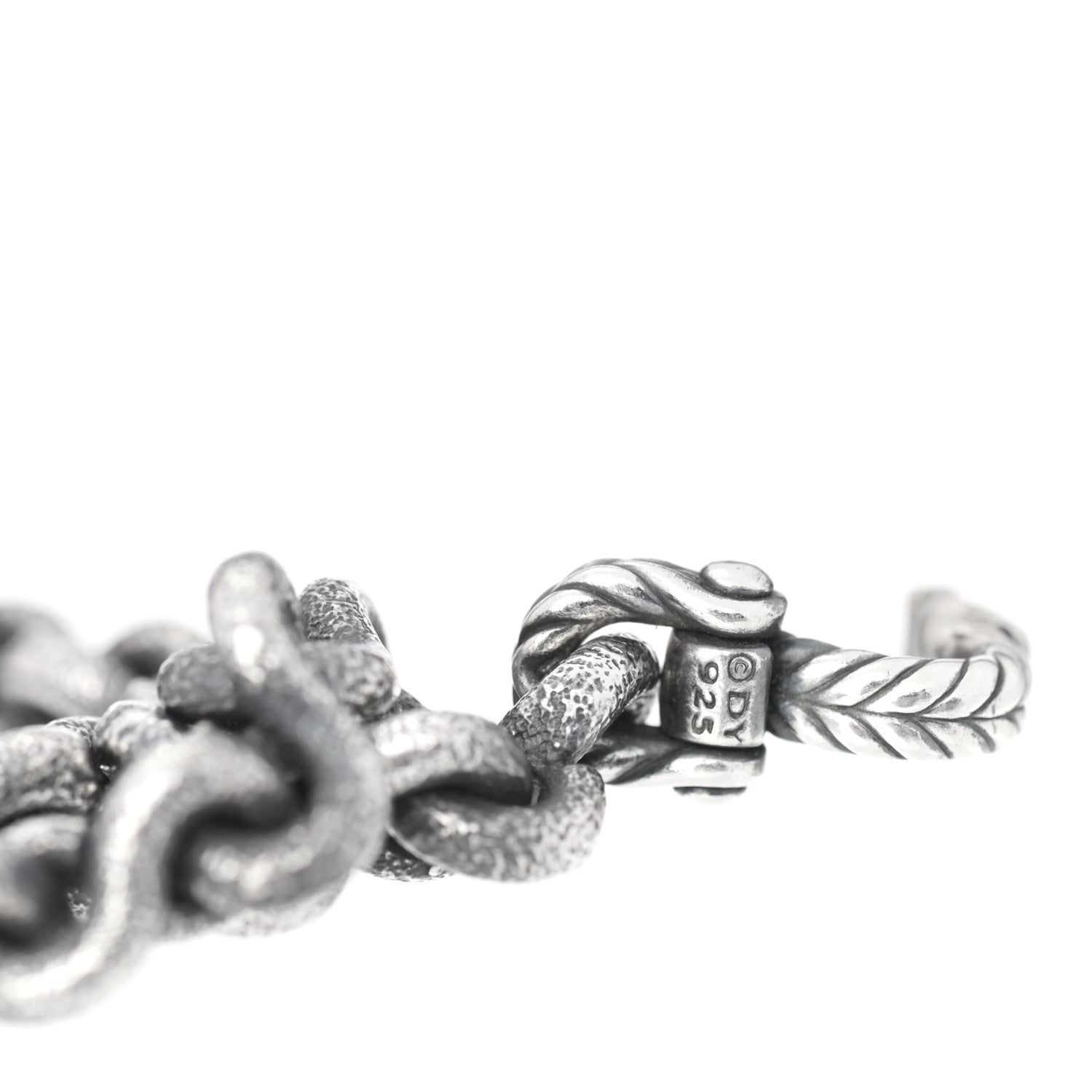 David Yurman Sterling Silver 6mm Petrvs Link Bracelet M 4 of 4