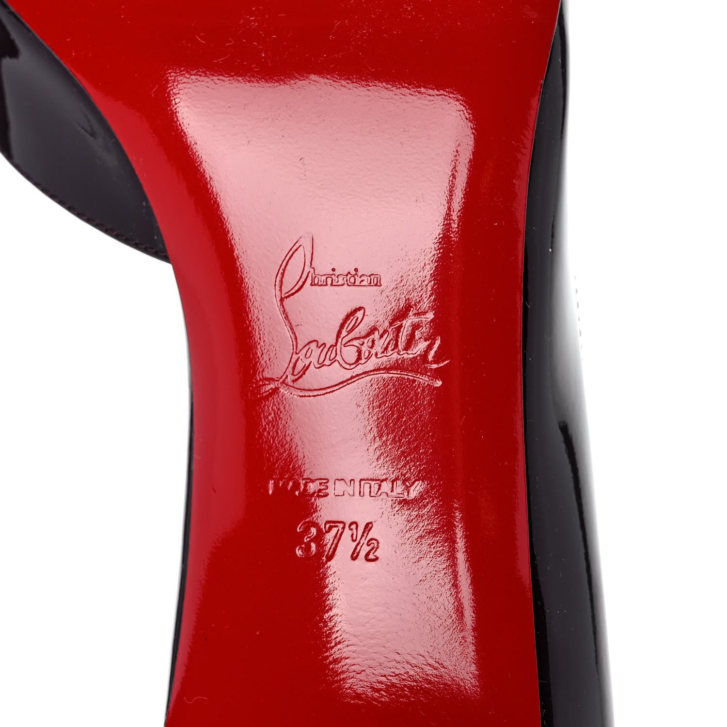 Christian Louboutin Patent Iriza 70 Pumps 37.5 Lie De Vin 6 of 14
