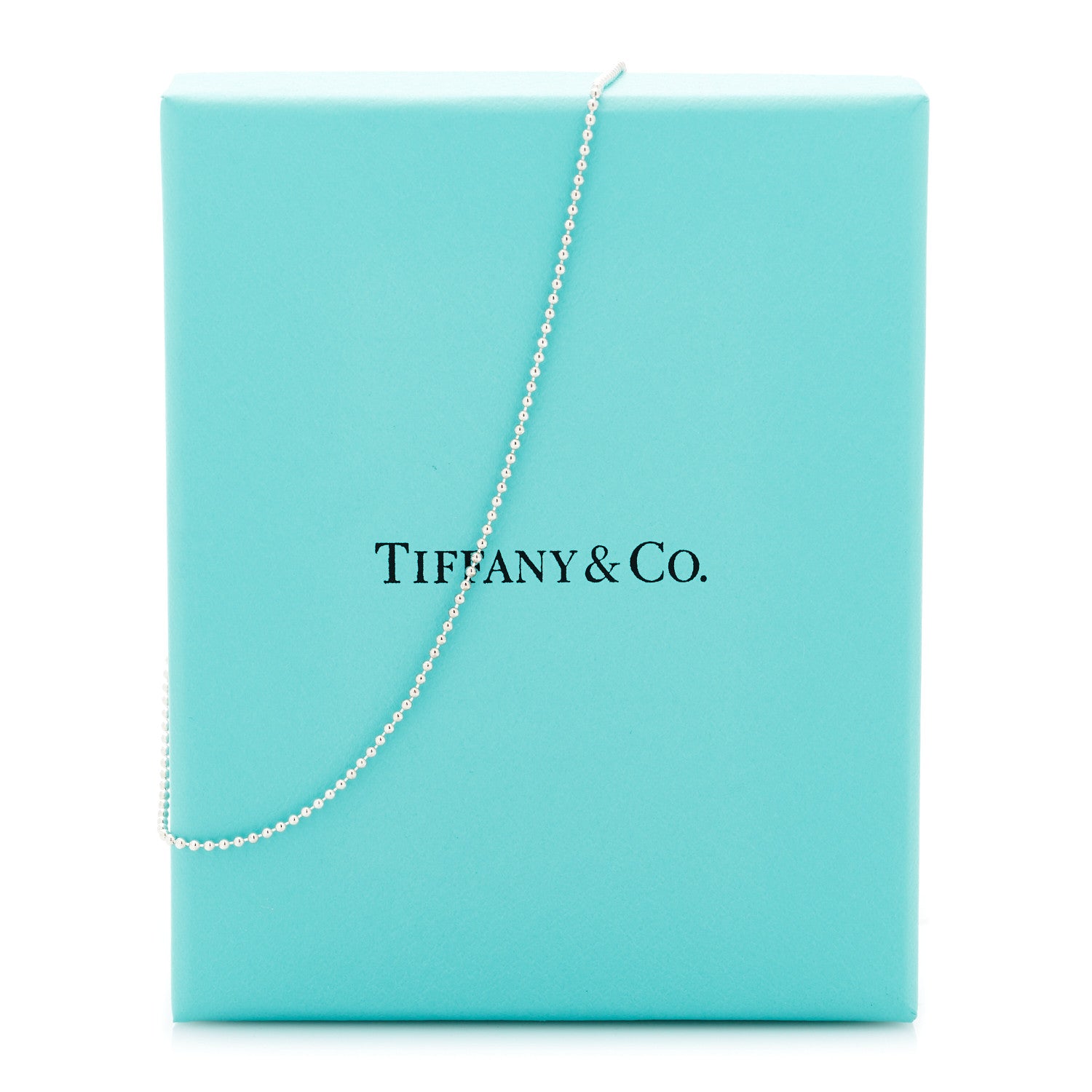 Tiffany Sterling Silver 1.2mm Bead Chain Necklace 18" 6 of 6