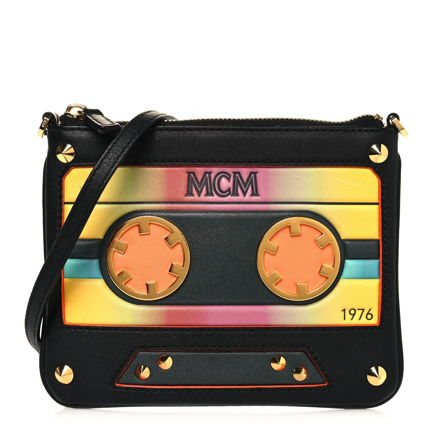 MCM Calfskin Cassette Crossbody Black 1 of 11