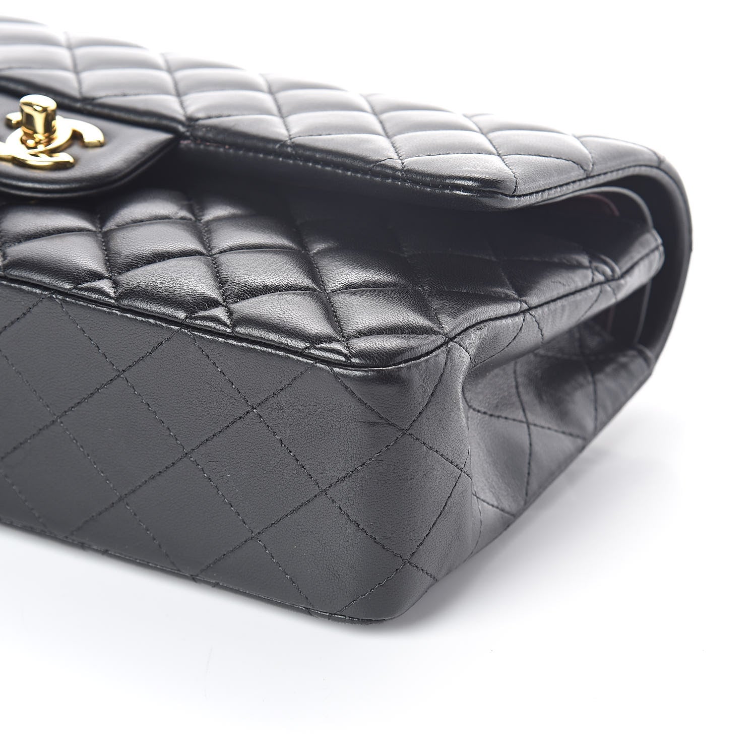 Chanel Lambskin Quilted Medium Double Flap Black 10 of 10