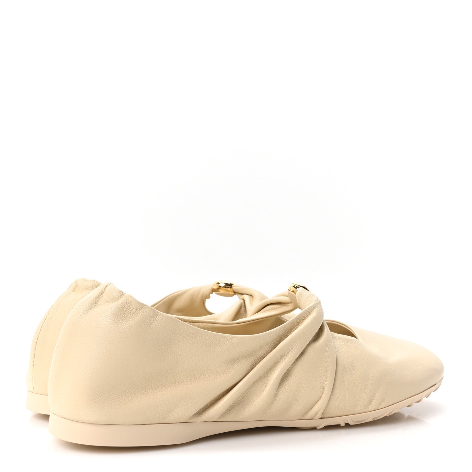 Loewe Lambskin Pebble Ballerina Flats 37 Dough 5 of 9