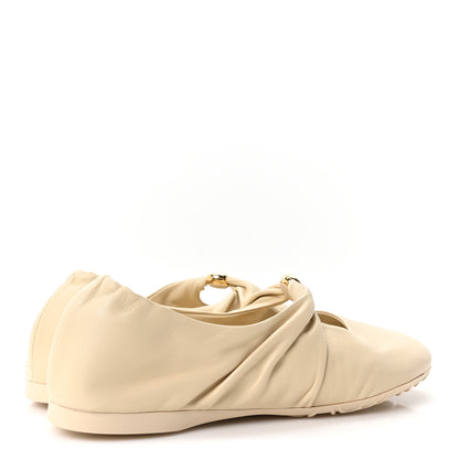 Loewe Lambskin Pebble Ballerina Flats 37 Dough 5 of 9