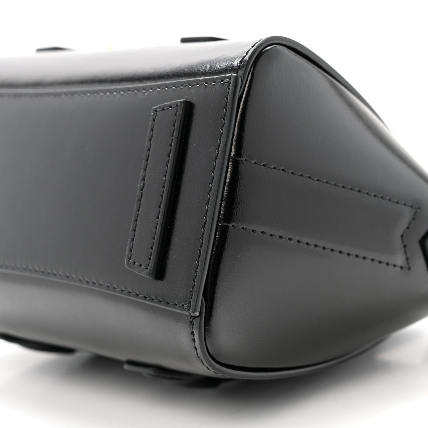 Box Calfskin Mini Lock Antigona Shoulder Bag Black