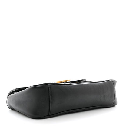 Gucci Calfskin Matelasse Small GG Marmont Shoulder Bag Black 4 of 10