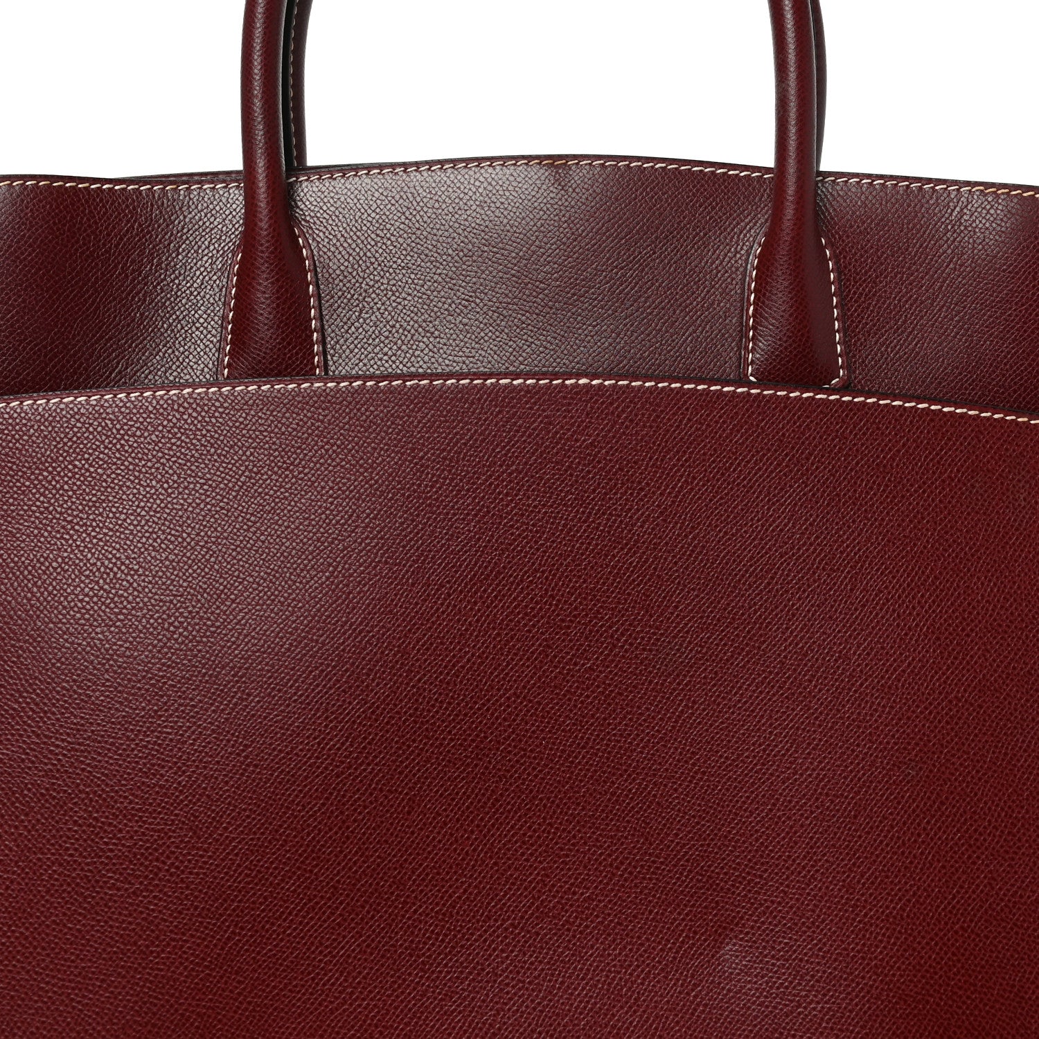 Hermes Veau Grain Lisse White Bus 40 Rouge Vif 7 of 9