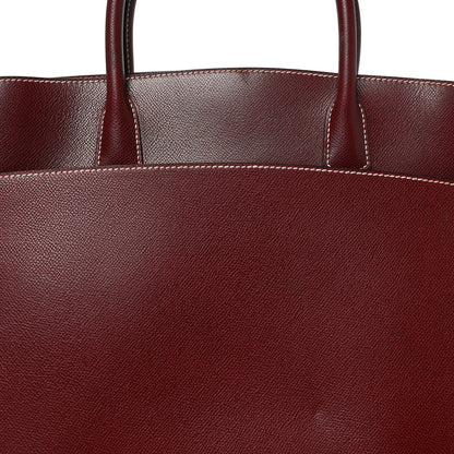 Hermes Veau Grain Lisse White Bus 40 Rouge Vif 7 of 9