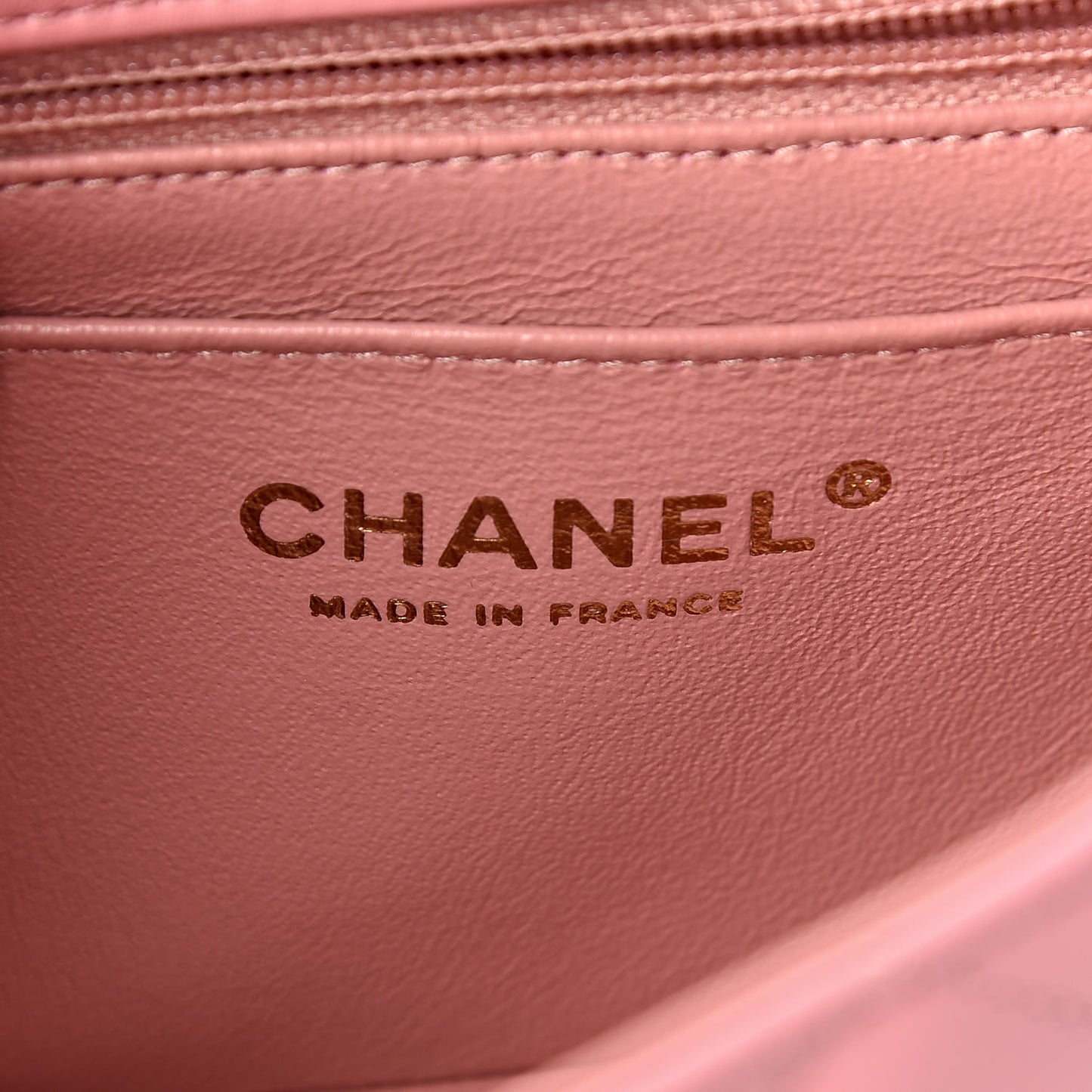 Lambskin Quilted Mini Rectangular Flap Pink