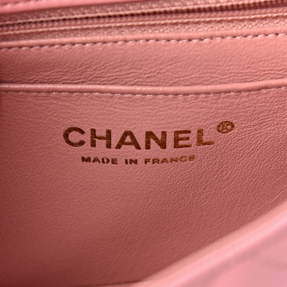 Chanel Lambskin Quilted Mini Rectangular Flap Pink 6 of 10