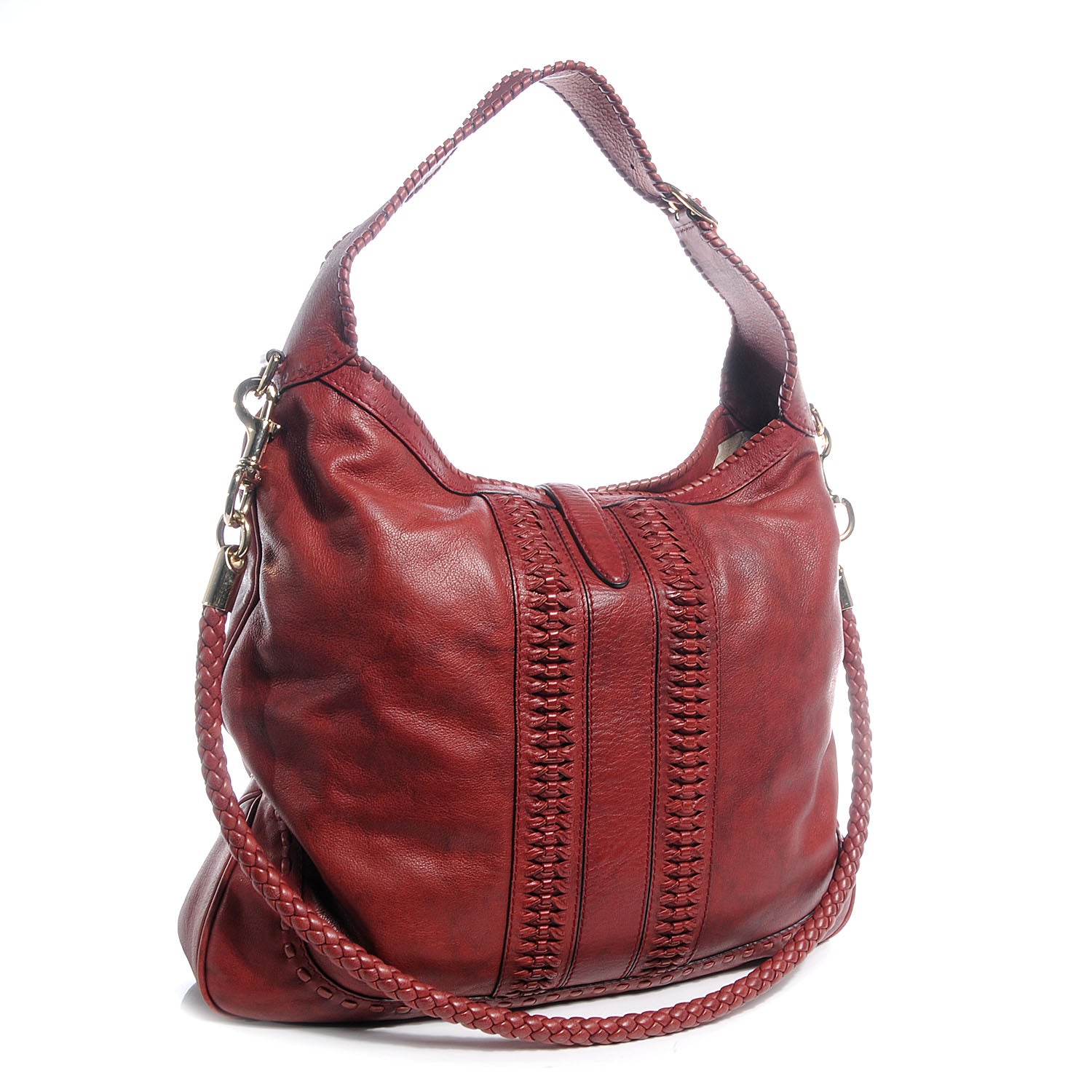 Gucci Amazon Leather Large New Jackie Hobo Red 3 of 7