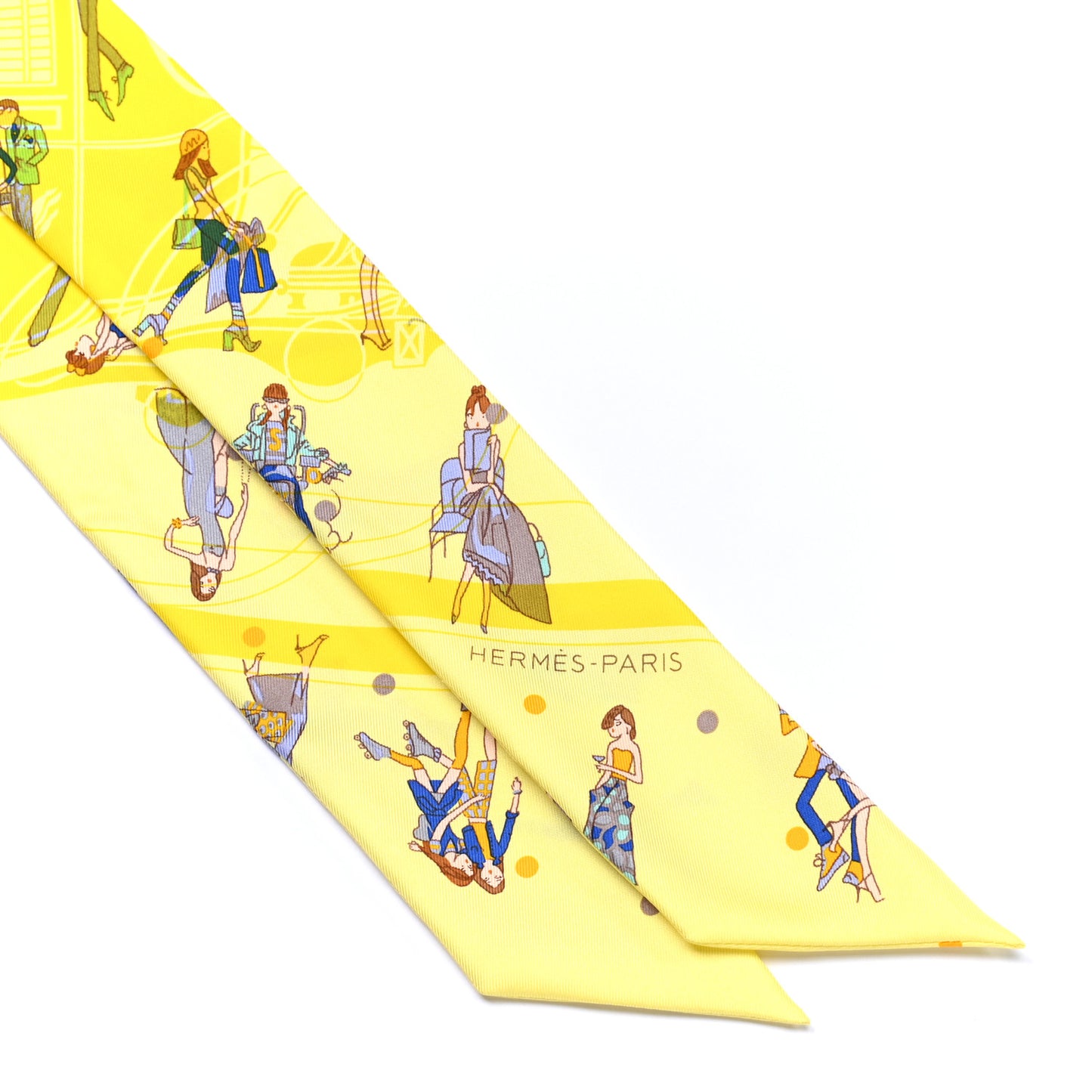 Silk Ex-Libris Les Parisie Twilly Jaune Soufre Gris