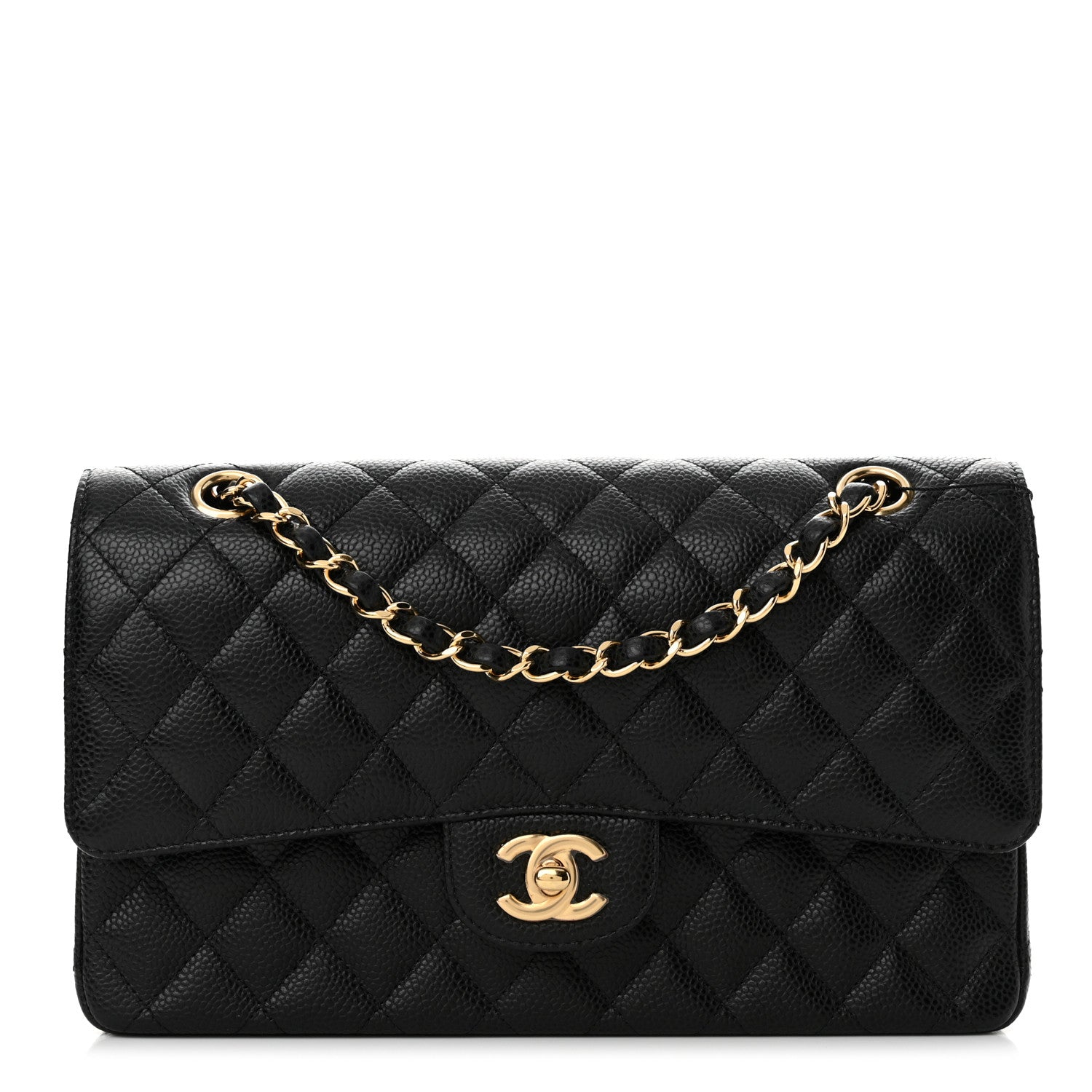 Chanel Caviar Quilted Medium Double Flap Black 1 of 10
