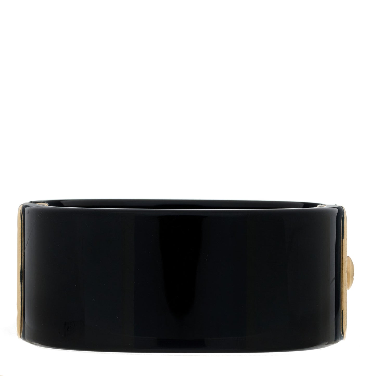 Resin Crystal Baguette CC Cuff Black