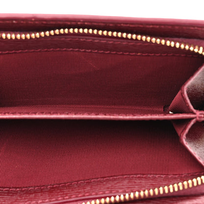 Gucci Calfskin Script Card Case Wallet Rosso Ancora Red 7 of 14