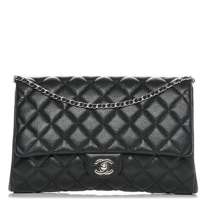 Chanel Caviar Quilted Clutch With Chain Flap Black 1 of 7
