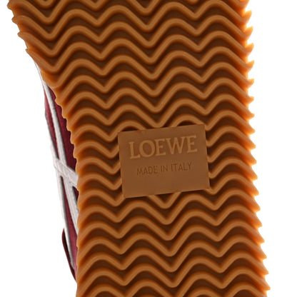 Loewe Nylon Suede Flow Runners Sneakers 41 Burgundy White 7 of 10