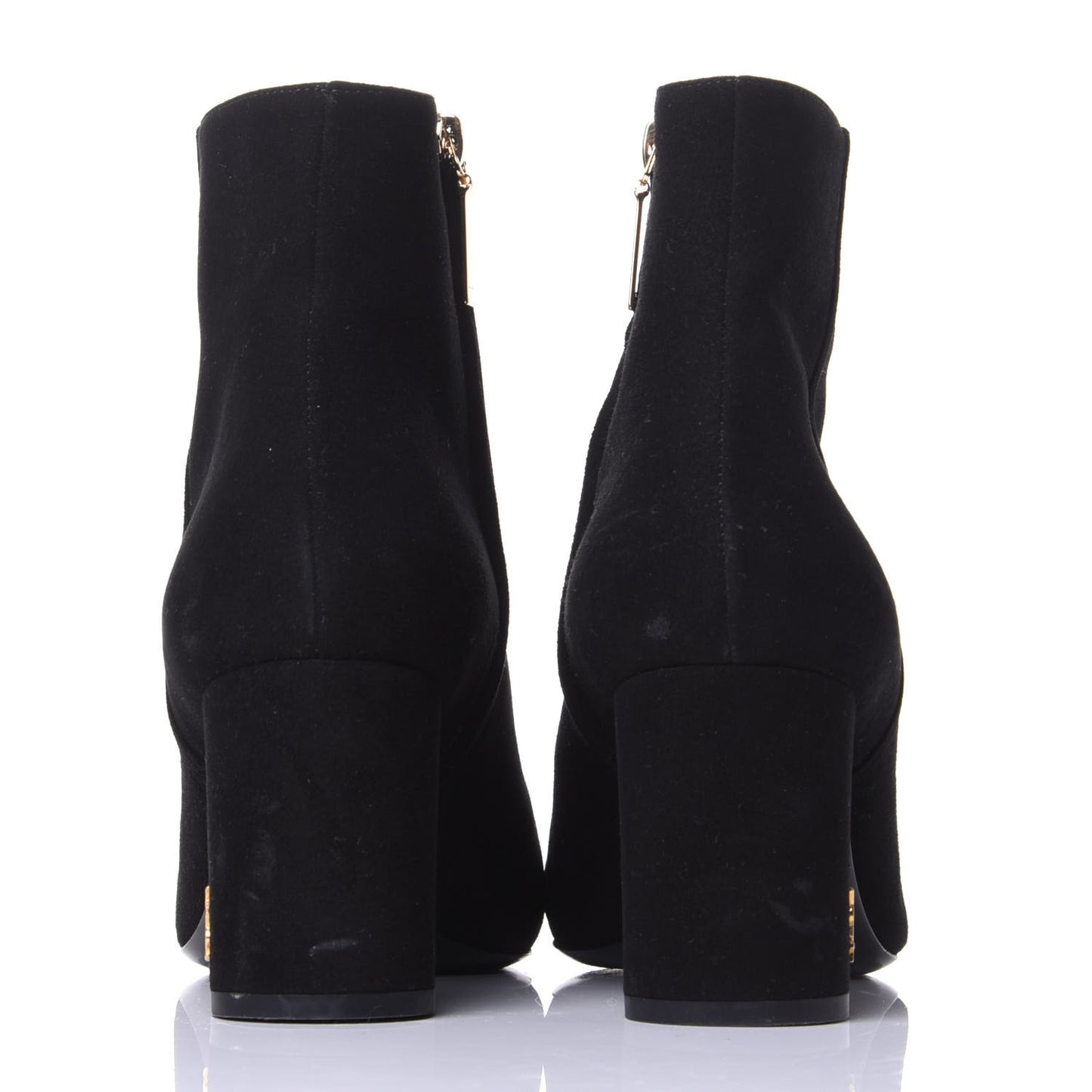 Kid Scamosciato Loulou 70 Ankle Zip Boot 39 Black