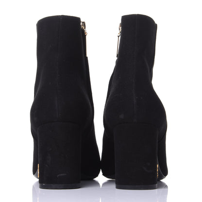 Saint Laurent Kid Scamosciato Loulou 70 Ankle Zip Boot 39 Black 6 of 11