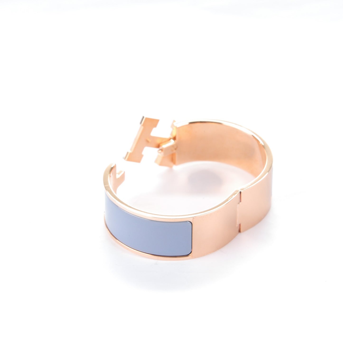 Enamel Wide Clic Clac H Bracelet PM Bleu Lin