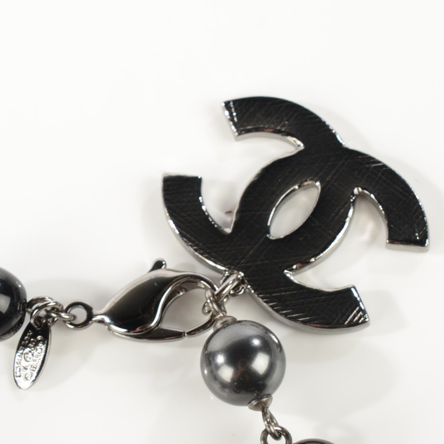Beaded CC Bracelet Black