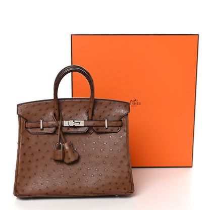 Hermes Ostrich Birkin 25 Noisette 13 of 13