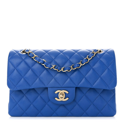 Chanel Caviar Quilted Small Double Flap Dark Blue 1 of 11