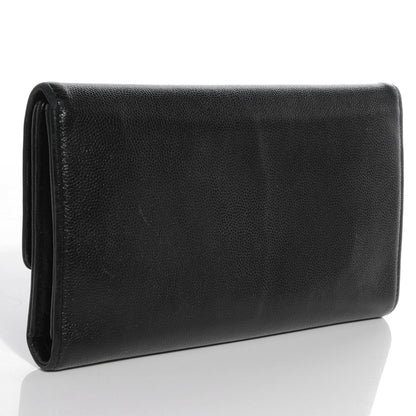 Chanel Caviar CC Large Flap Wallet Black 3 of 8