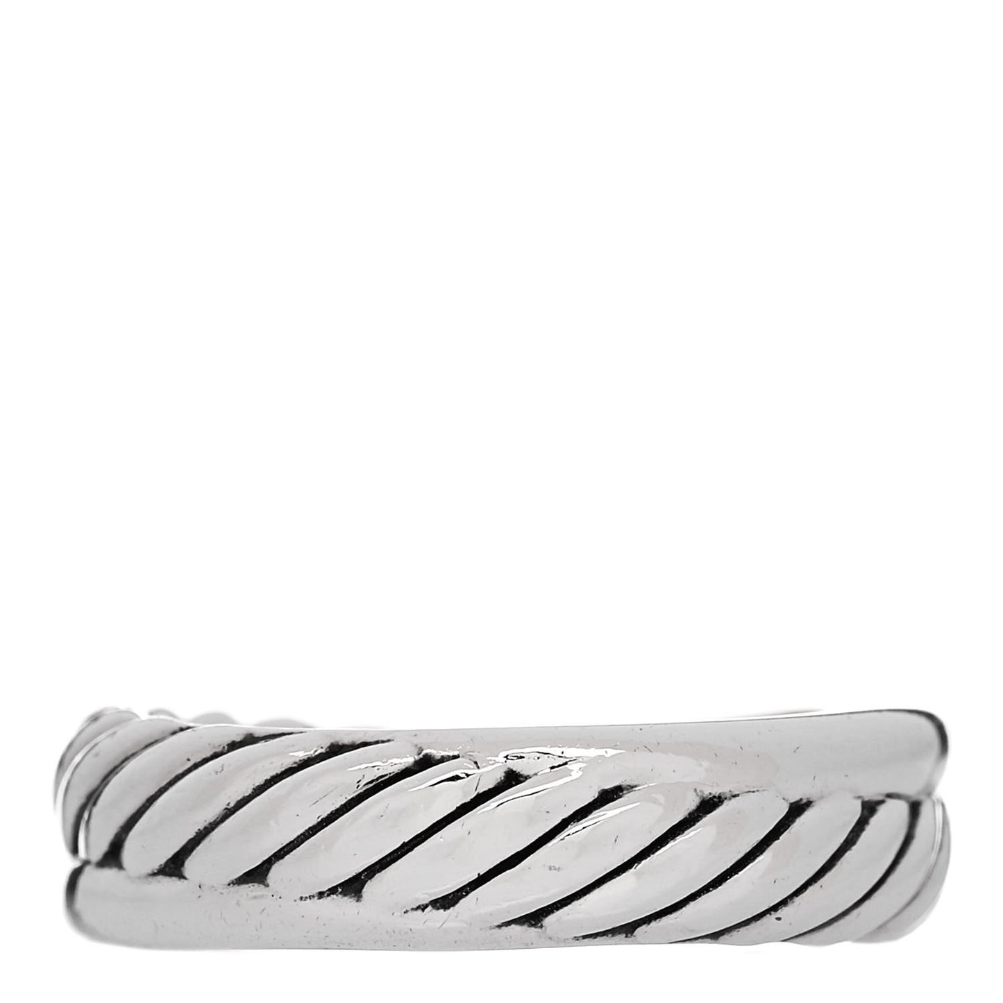 Sterling Silver 18K Yellow Gold Narrow Crossover Ring 52 6