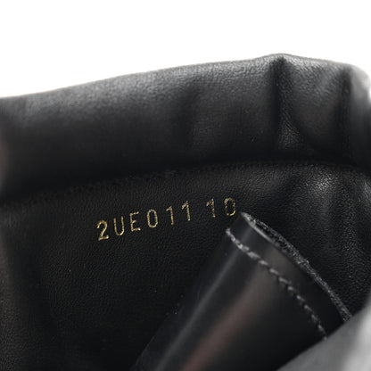 Prada Spazzolato Rois Re-Nylon Metal Triangle Logo Mens 40mm Combat Boots 10 Black 9 of 9