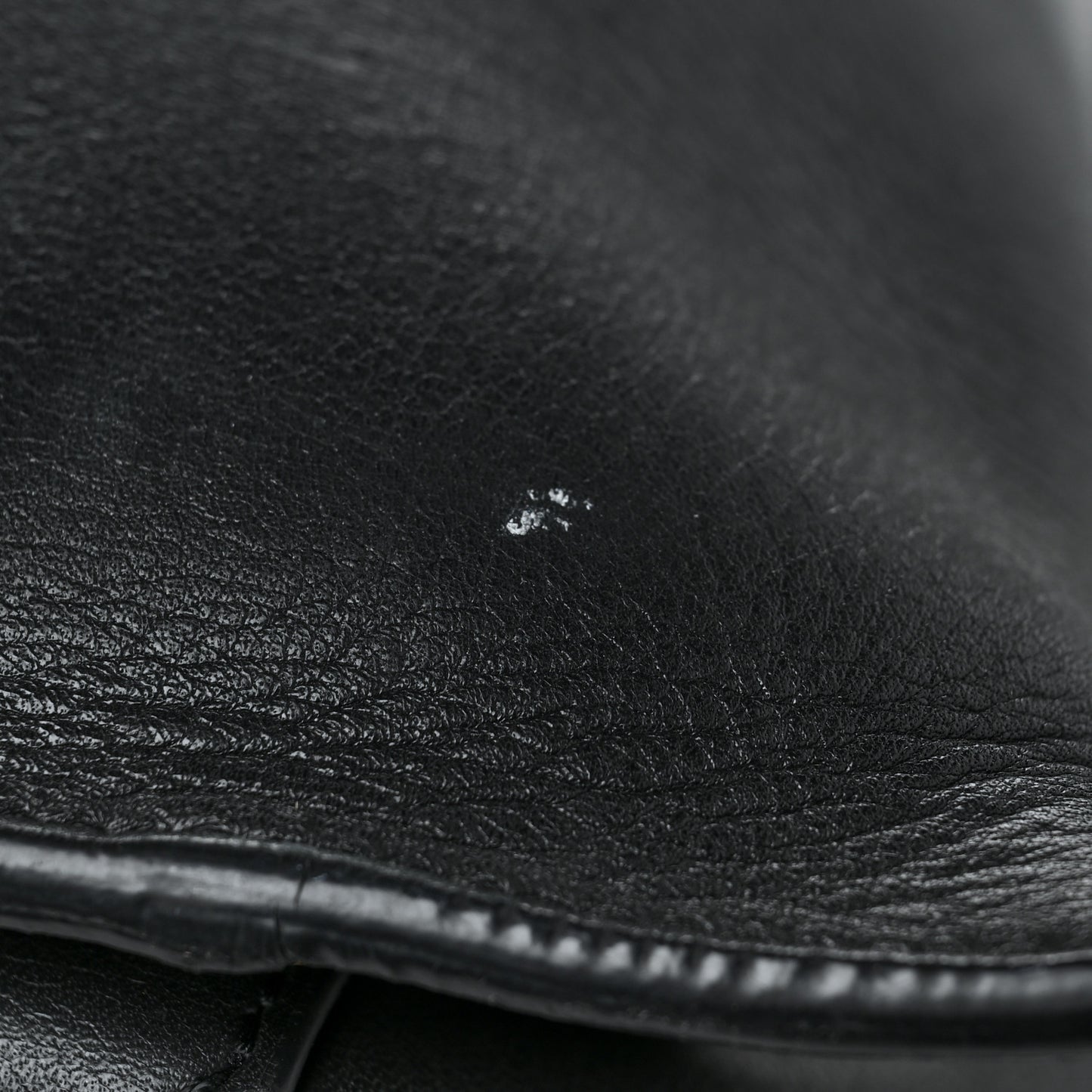 Supple Natural Calfskin Medium Tri-Fold Bag Black