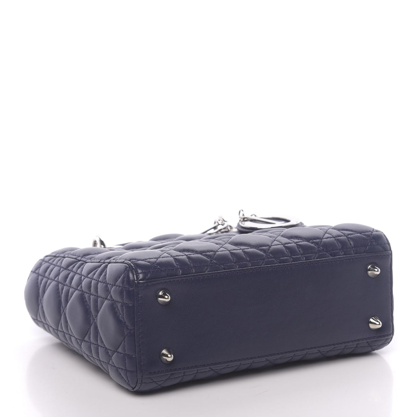 Lambskin Cannage Small Lucky Badges My Lady Dior Navy
