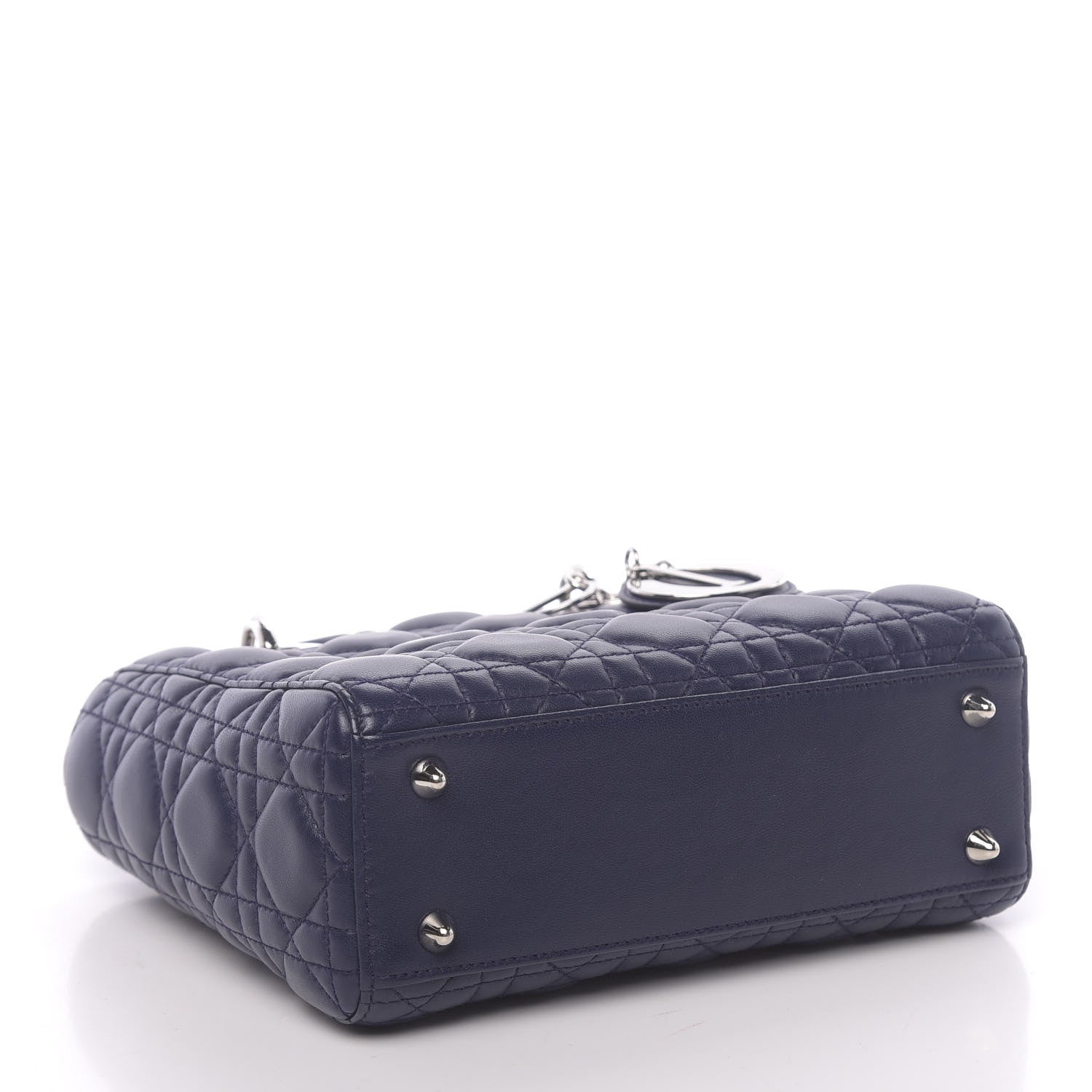 Christian Dior Lambskin Cannage Small Lucky Badges My Lady Dior Navy 4 of 9