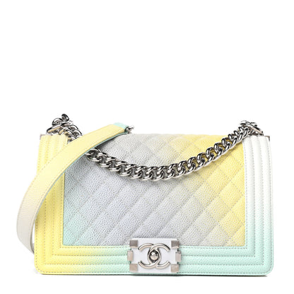 Chanel Caviar Quilted Medium Cuba Rainbow Boy Flap Multicolor 1 of 4