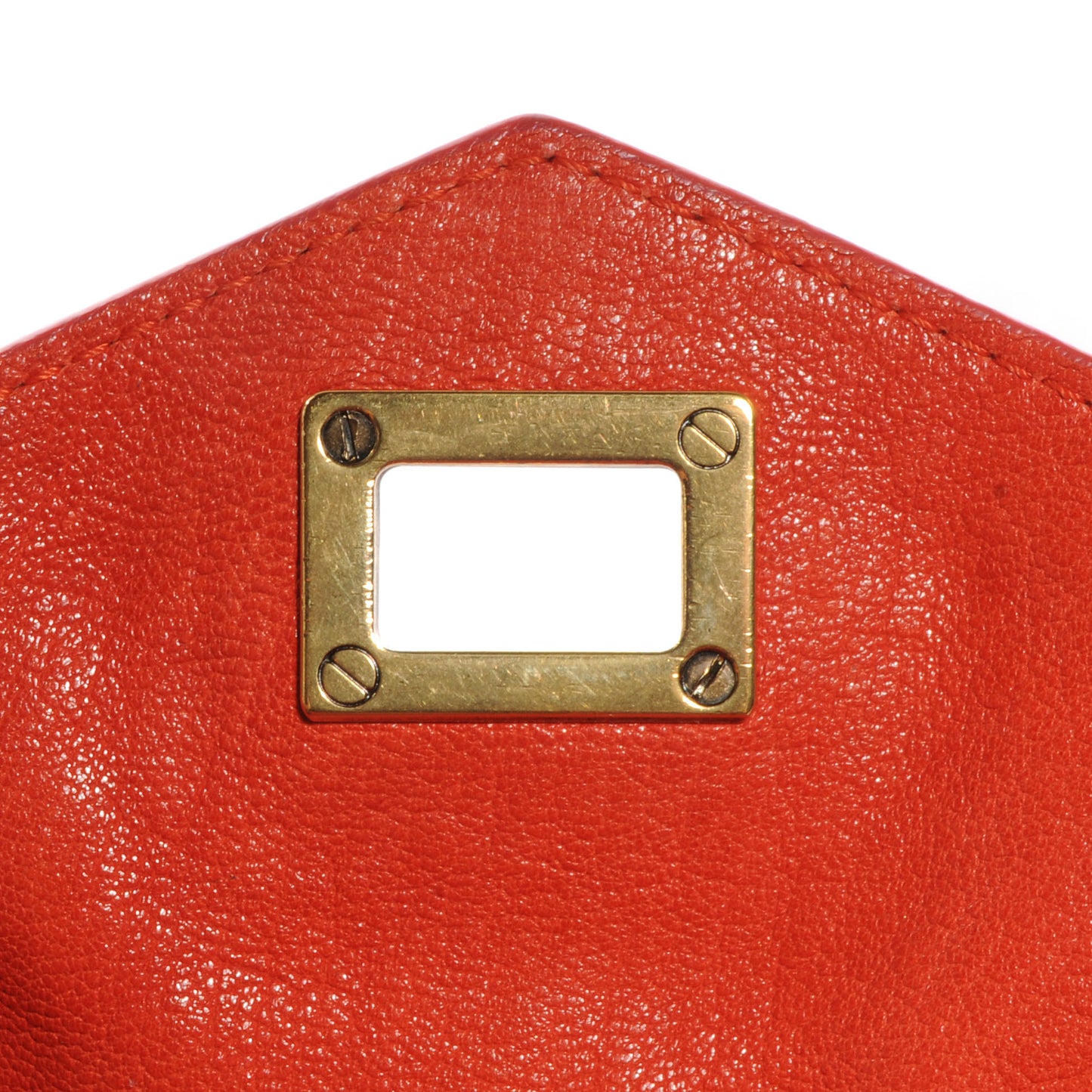 Leather PS1 Mini Pouch Messenger Bag Orange