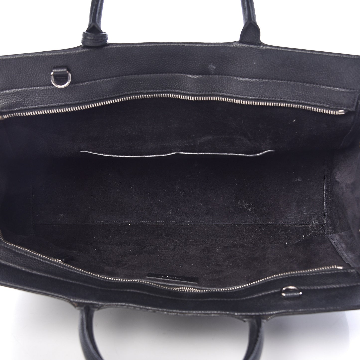 Grained Calfskin Medium Rive Gauche Cabas Black