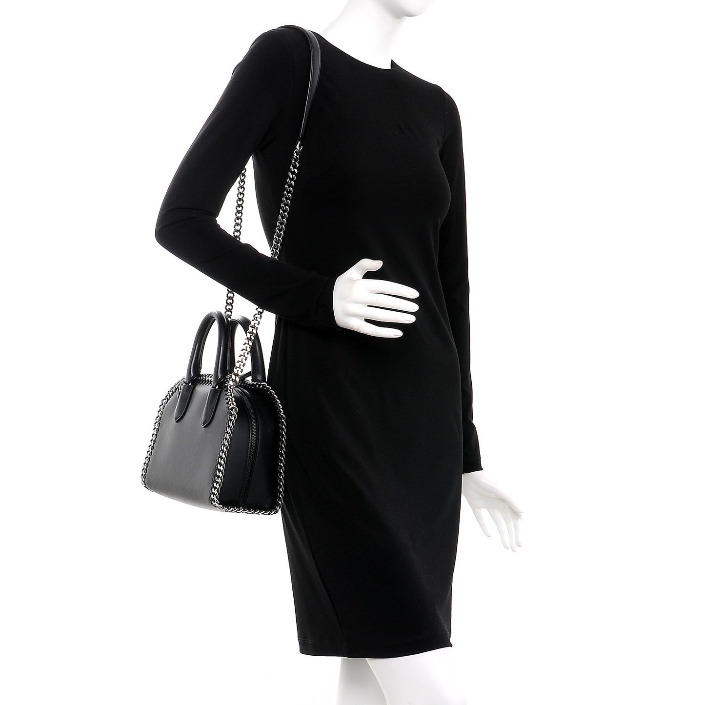 Eco Alter Nappa Mini Falabella Box Top Handle Bag Black