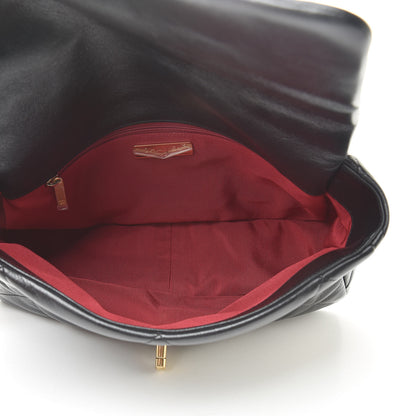 Chanel Goatskin Quilted Large 19 Flap Black 5 of 10