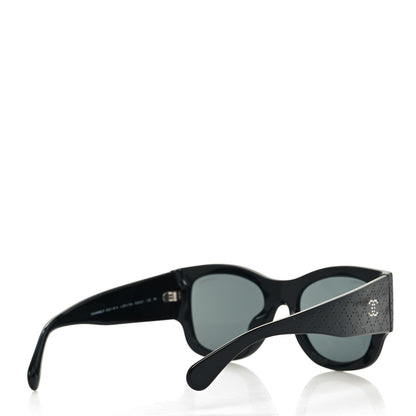 Chanel Acetate Strass Rectangle Sunglasses 5421B Black 4 of 8
