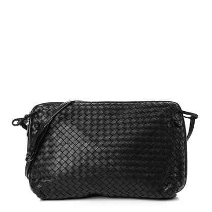 Bottega Veneta Nappa Intrecciato Nodini Crossbody Messenger Black 1 of 9