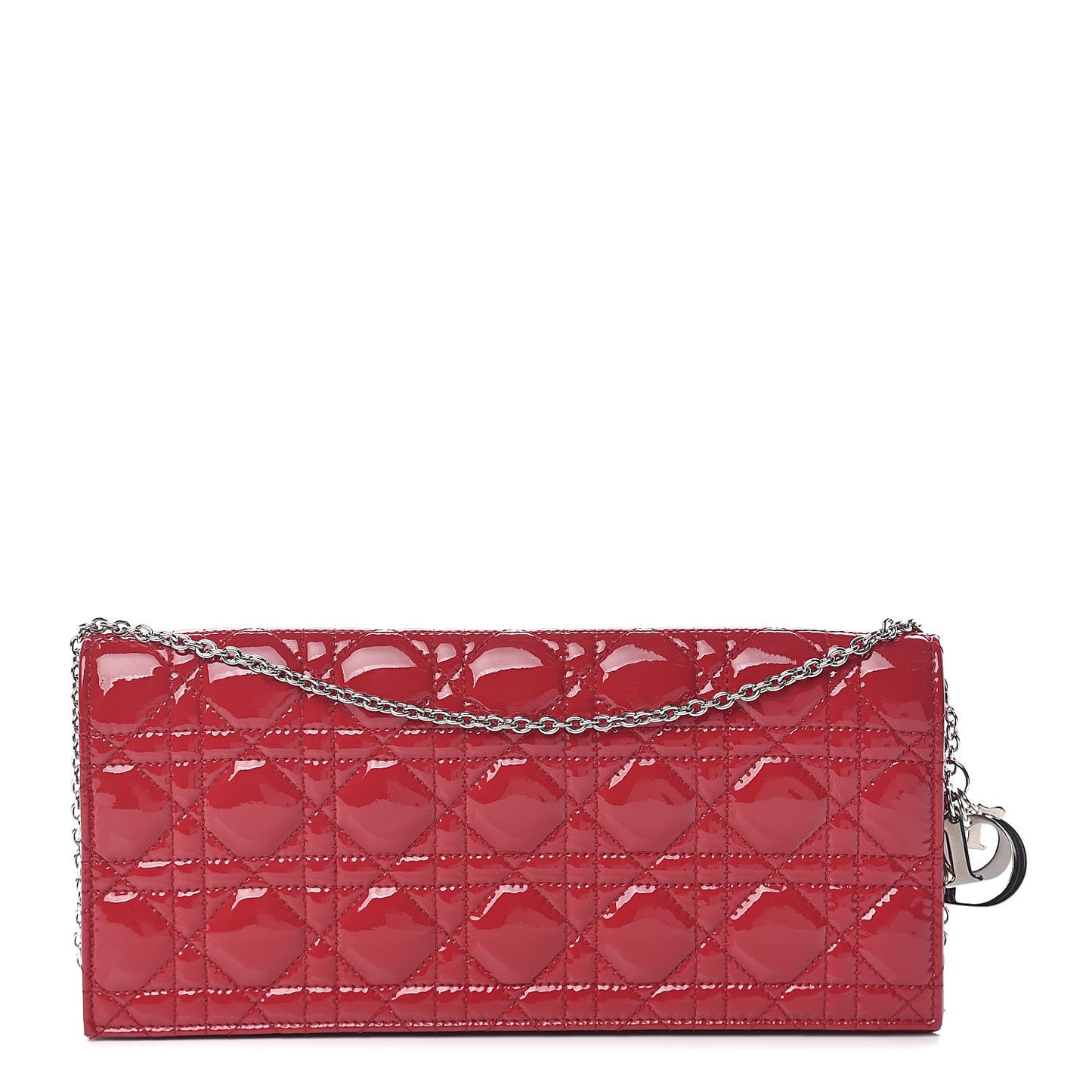 Patent Cannage Lady Dior Convertible Clutch Red