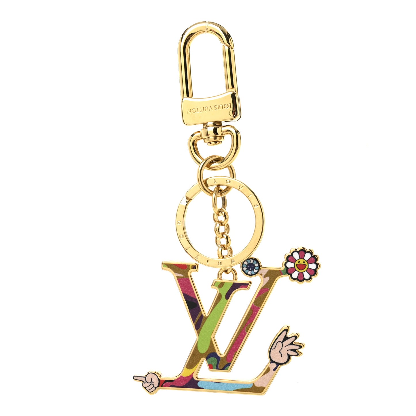 LV X TM Iconic Superflat Bag Charm Key Holder Multicolor