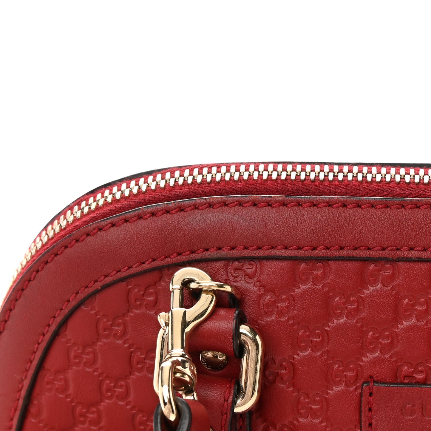 Soft Microguccissima Mini Dome Bag Rosso
