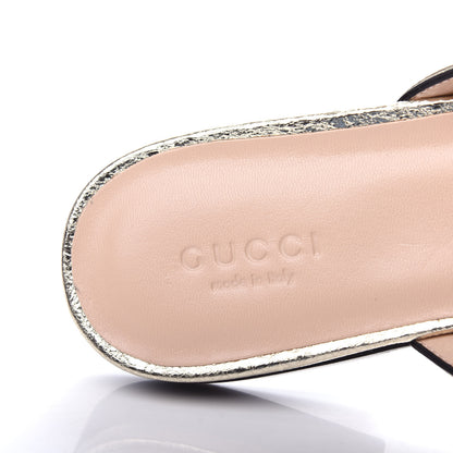 Gucci Galassia Womens GG Marmont Fringe Slippers 37 Platino 8 of 10