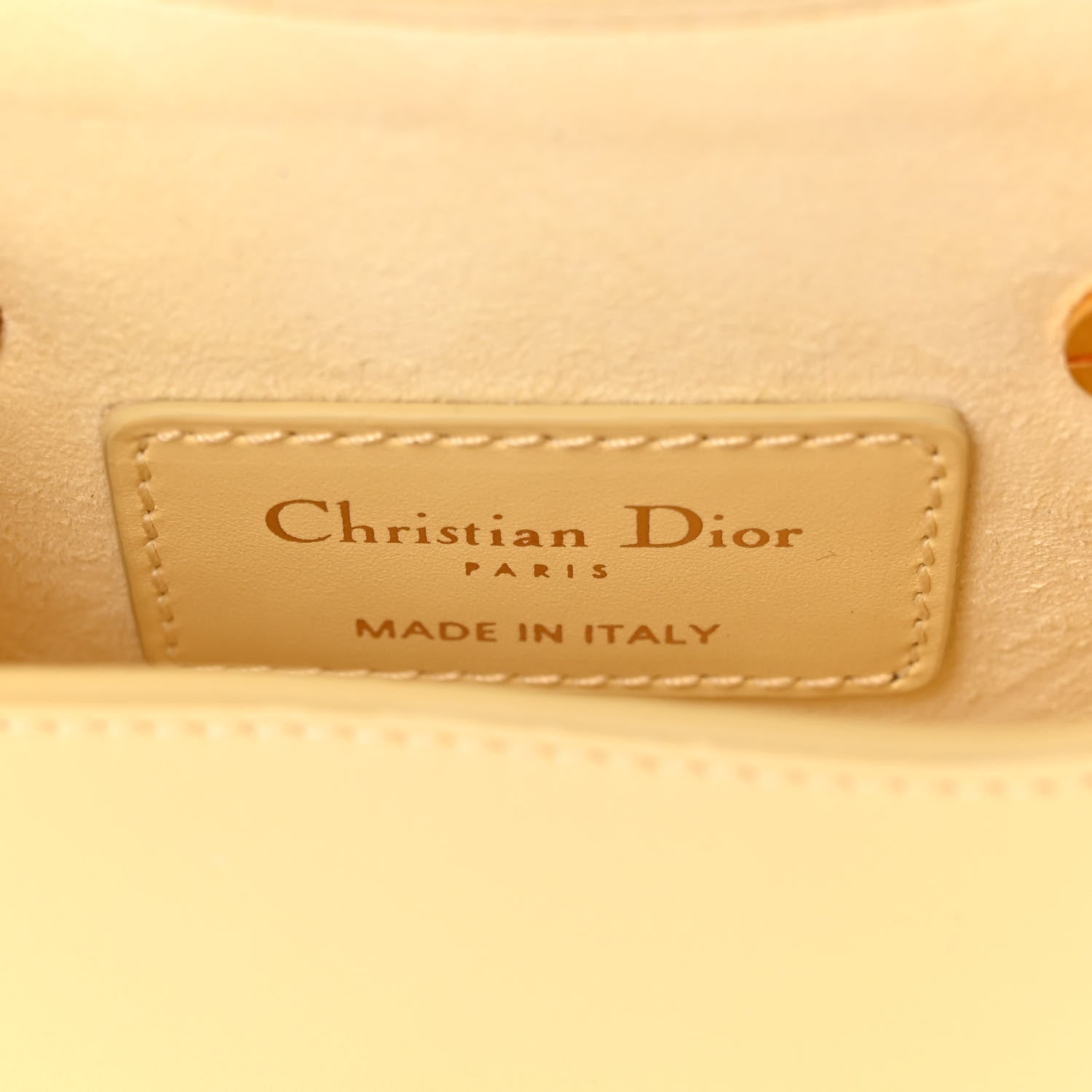 Christian Dior Box Calfskin Micro Bobby Flap Pale Yellow 6 of 9