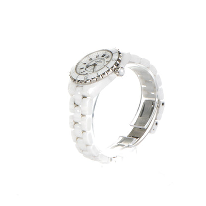 Chanel Stainless Steel Ceramic 33mm J12 Quartz Watch White 3 of 8