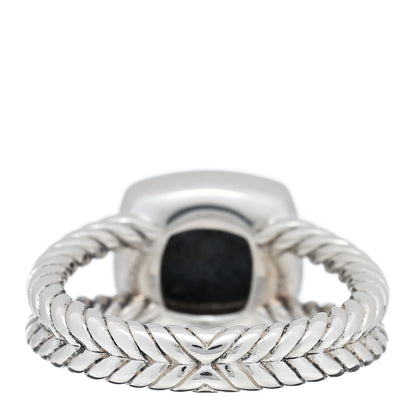 David Yurman Sterling Silver Diamond Black Orchid 7mm Petite Albion Ring 52 6 3 of 4