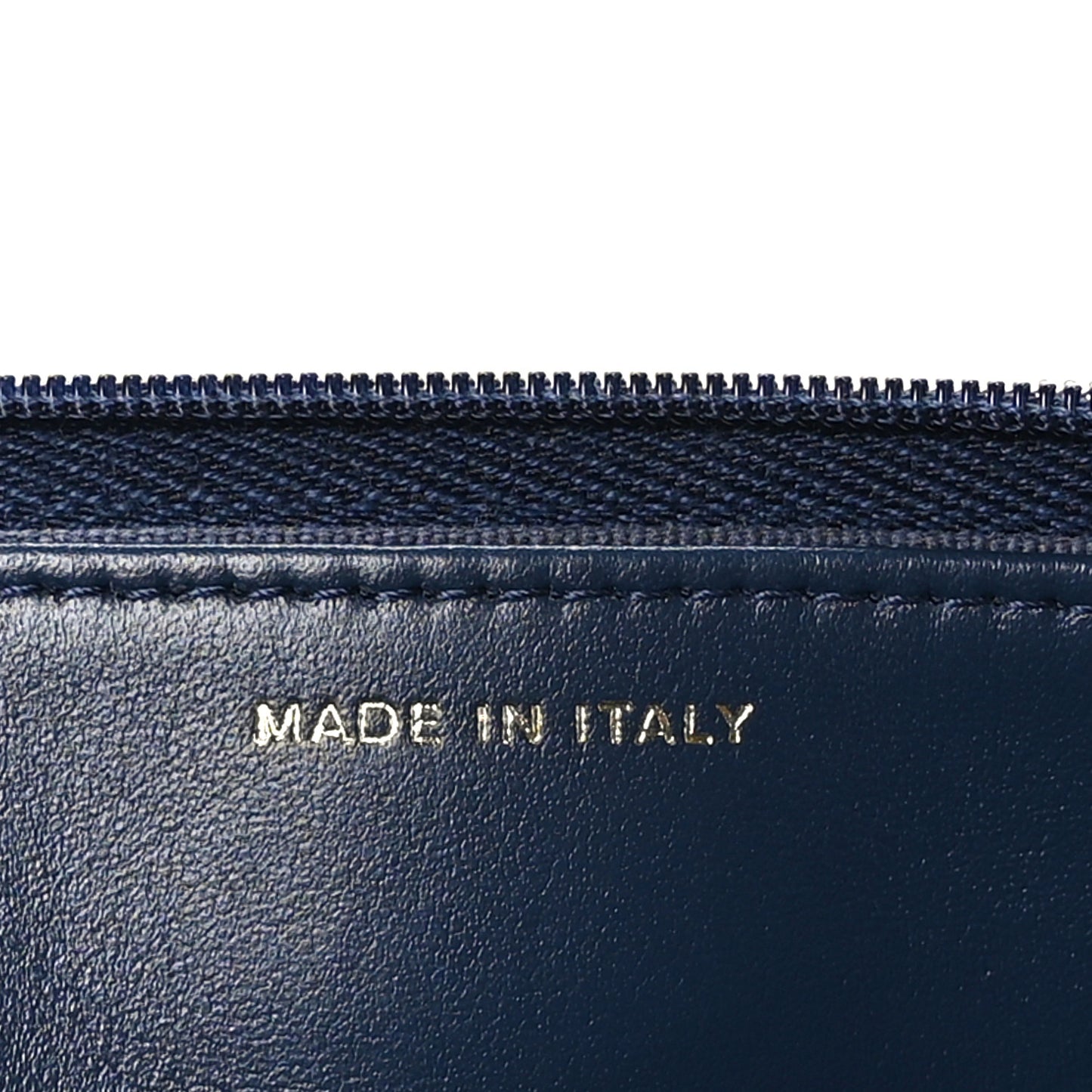 Denim Printed Wallet On Chain WOC Dark Blue