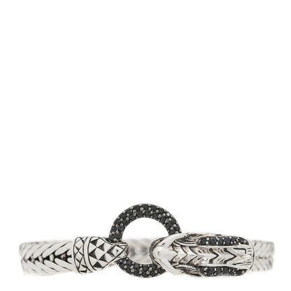 John Hardy Sterling Silver Black Sapphire Legends Naga Station Bracelet 1 of 4