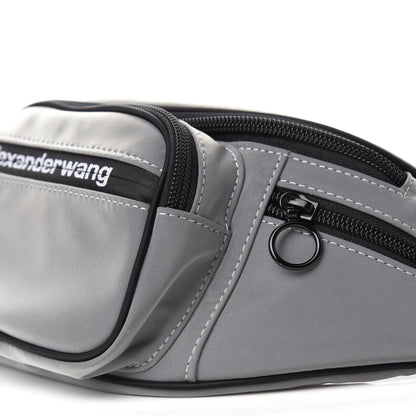 Alexander Wang Nylon Logo Printed Attica Belt Bag Reflective Silver 7 of 9