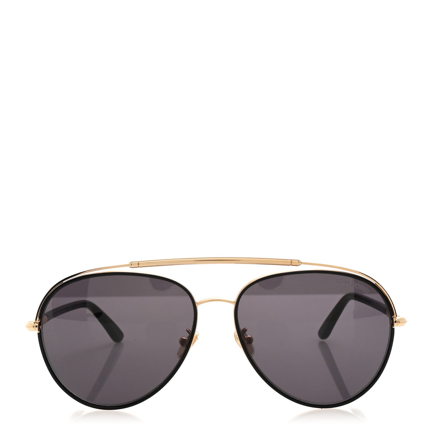 Metal Polarized Aviator Curtis Sunglasses TF748 Gold Black